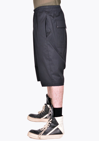 RICK OWENS RICK'S PODS SHORTS COTTON BLEND BLACK FW22 | DOSHABURI oneline shop