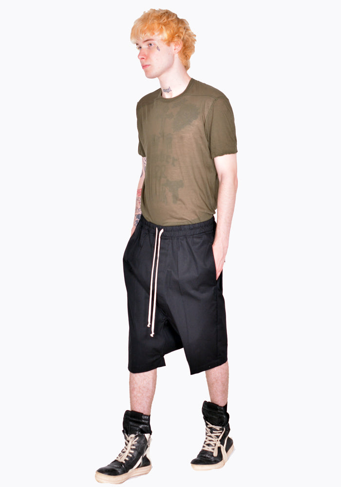 RICK OWENS RICK'S PODS SHORTS COTTON BLEND BLACK FW22
