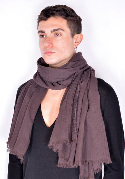 RICK OWENS RU01B1471 MEGA SCARF COTTON OXBLOOD SS22 | DOSHABURI Online Shop