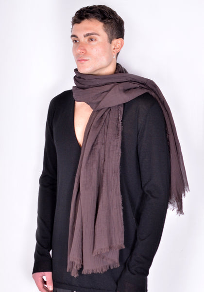 RICK OWENS RU01B1471 MEGA SCARF COTTON OXBLOOD SS22 | DOSHABURI Online Shop