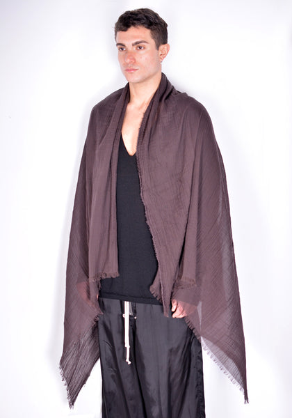 RICK OWENS RU01B1471 MEGA SCARF COTTON OXBLOOD SS22 | DOSHABURI Online Shop