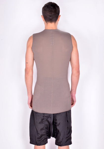 RICK OWENS RU01B1151 JS BASIC SLEEVELESS T-SHIRT DUST SS22 | DOSHABURI Online Shop