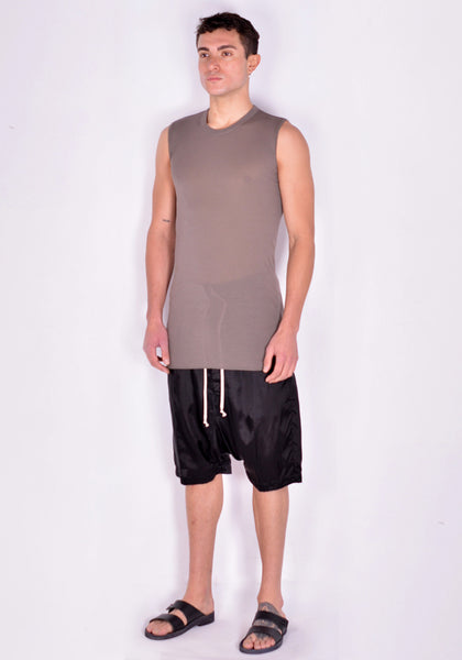 RICK OWENS RU01B1151 JS BASIC SLEEVELESS T-SHIRT DUST SS22 | DOSHABURI Online Shop