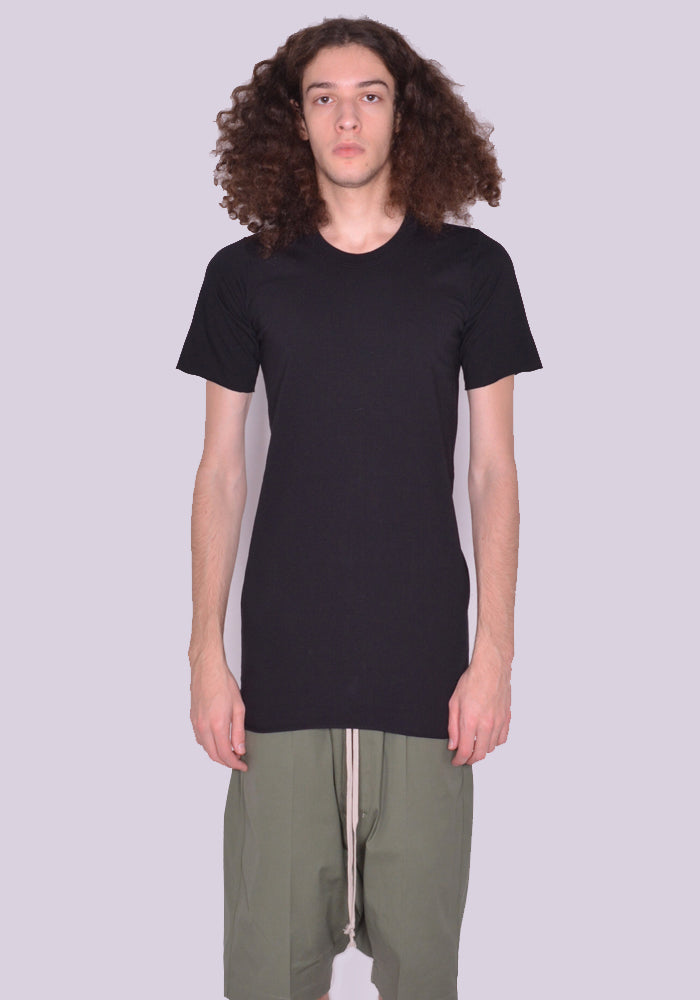 RICK OWENS MEN RU01C4251 JA BASIC SHORT SLEEVE T-SHIRT BLACK SS23 | DOSHABURI Online Shop