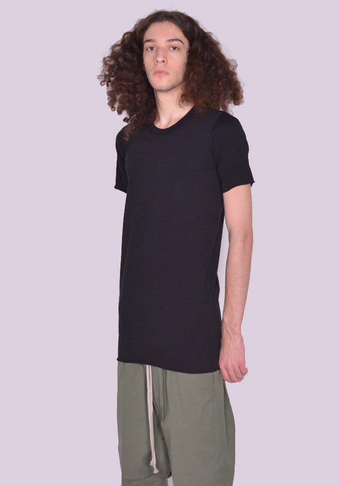 RICK OWENS BASIC SHORT SLEEVE T-SHIRT BLACK SS23 | DOSHABURI Shop