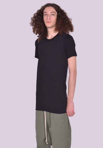 RICK OWENS MEN RU01C4251 JA BASIC SHORT SLEEVE T-SHIRT BLACK SS23 | DOSHABURI Online Shop