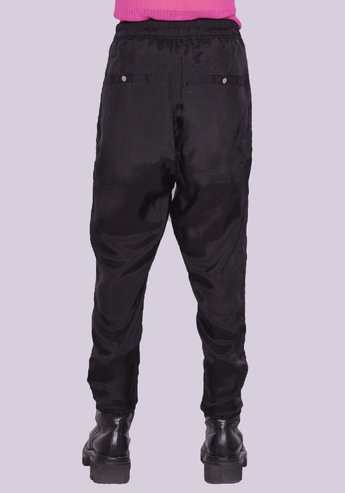 RICK OWENS MEN TECUATL TRACKPANTS BLACK SS23 | DOSHABURI Online Shop