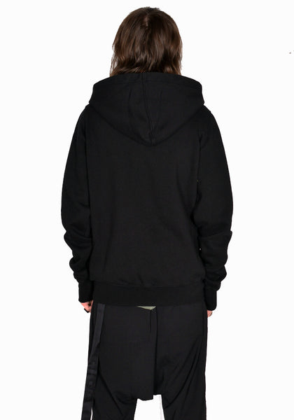 RICK OWENS DRKSHDW DU01C6276 F 09 JASON ZIP SWEAT HOODIE BLACK