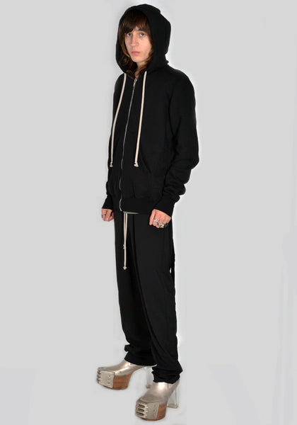 RICK OWENS DRKSHDW DU01C6276 F 09 JASON ZIP SWEAT HOODIE BLACK
