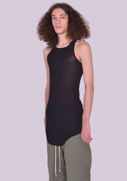 RICK OWENS MEN RU01C4150 RC 09 BASIC TANKTOP BLACK SS23 | DOSHABURI Online Shop