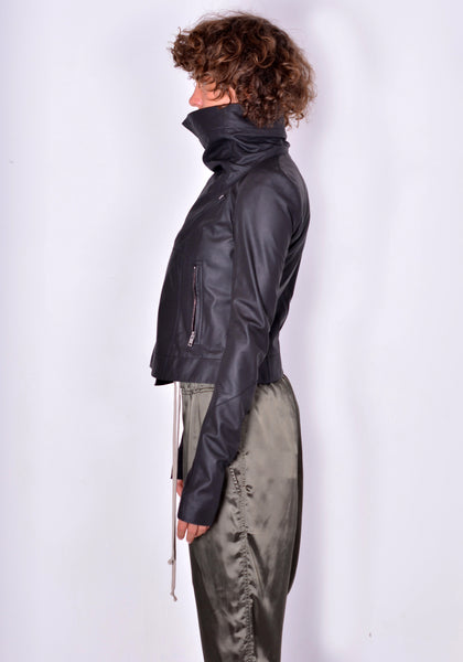 RICK OWENS RP02A7708 LP CLASSIC BIKER JACKET BLACK FW21 | DOSHABURI Online Shop