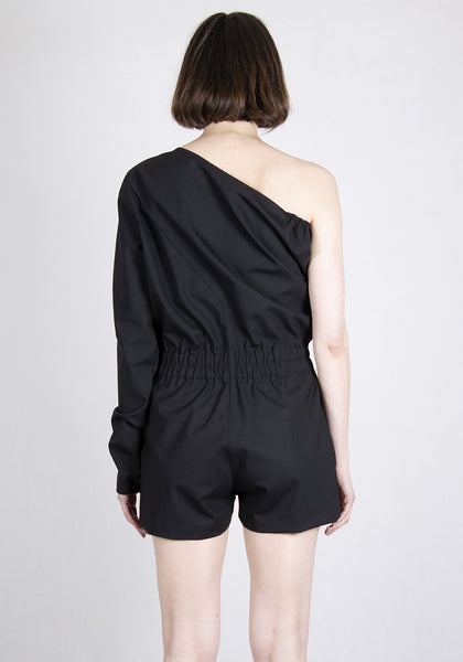 RICK OWENS RO21S3598 ZL 09 CROPPED FLIGHTSUIT BLACK 2021SS | DOSHABURI Online Shop