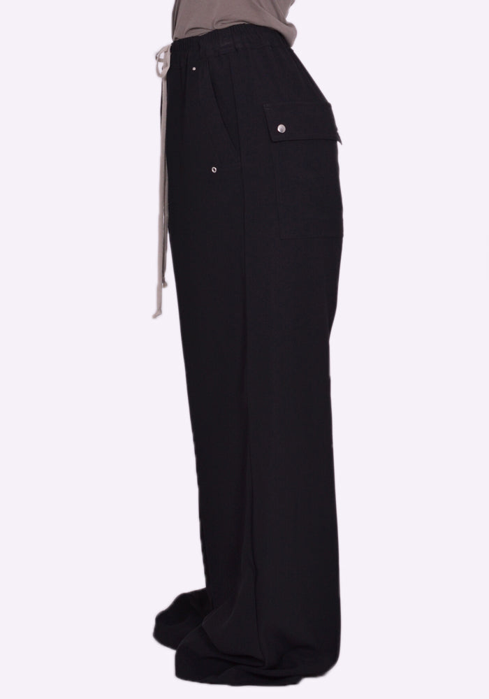 RICK OWENS GETH BELAS DRAWSTRING PANTS BLACK FW22