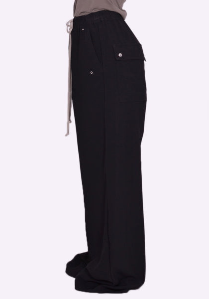 RICK OWENS GETH BELAS DRAWSTRING PANTS BLACK FW22 | DOSHABURI Online Shop