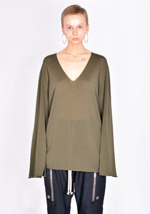 RICK OWENS RP02B6616 M 15 TOGA KNIT SWEATER GREEN FW22 | DOSHABURI Online Shop