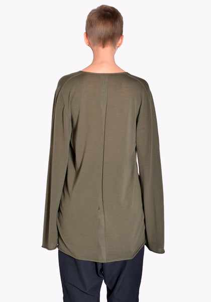 RICK OWENS RP02B6616 M 15 TOGA KNIT SWEATER GREEN FW22 | DOSHABURI Online Shop