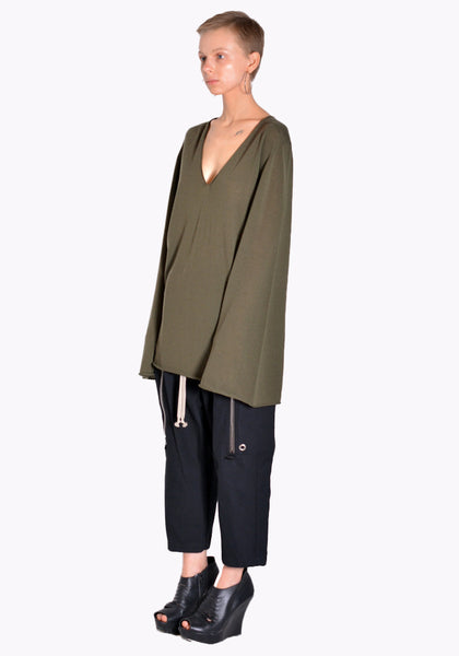 RICK OWENS RP02B6616 M 15 TOGA KNIT SWEATER GREEN FW22 | DOSHABURI Online Shop