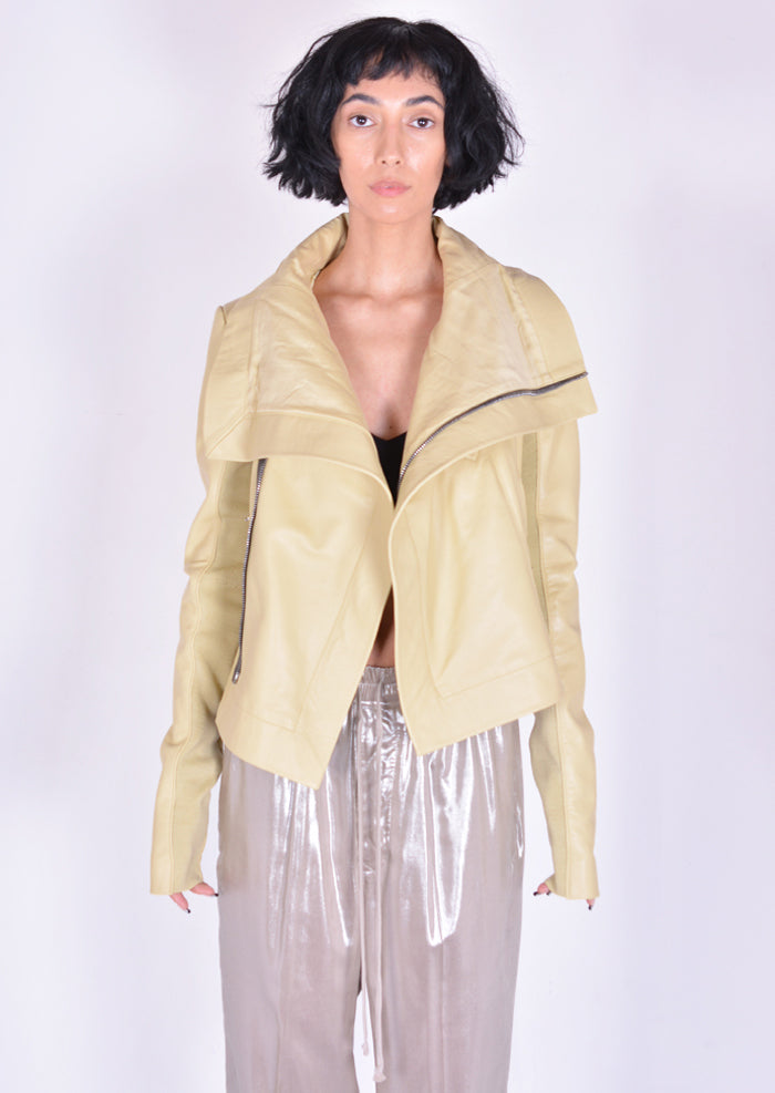 RICK OWENS CLASSIC BIKER JACKET VANILLA SS22 | 50%OFF SALE RICK OWENS CLASSIC BIKER JACKET VANILLA SS22 | 50%OFF SALE