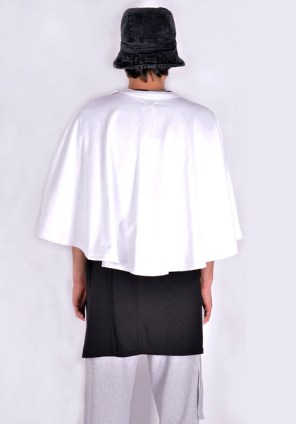 STEFAN COOKE SCAW21CA1 PRINTED JERSEY CAPE WHITE FW21 | DOSHABURI Online Shop