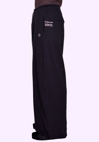 SHINYA KOZUKA 2301SK43 ORDINALY HOME BAGGY PANTS BLACK SS23 | DOSHABURI Online Shop