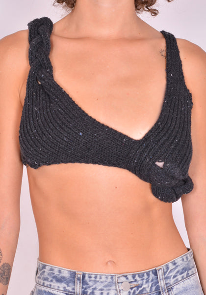 VEJAS MAKSIMAS FC2101 BRAIDED KNIT BRALETTE CAHRCOAL GREY FW21 | DOSHABURi Online Shop