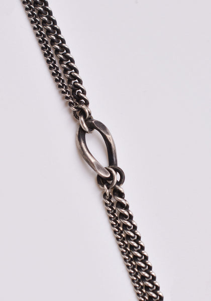 WERKSTATT MÜNCHEN M3033 SILVER NECKLACE TWO CHAINS | DOSHABURI Online Shop