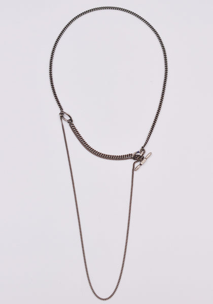 WERKSTATT MÜNCHEN M3033 SILVER NECKLACE TWO CHAINS | DOSHABURI Online Shop