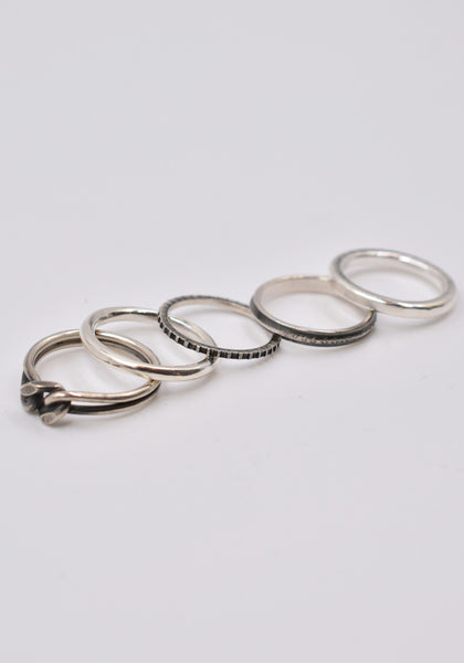 WERKSTATT MÜNCHEN M1181 SILVER 5 RING COMBI MIXED | DOSHABURI Online Shop