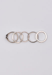 WERKSTATT MÜNCHEN M1181 SILVER 5 RING COMBI MIXED | DOSHABURI Online Shop