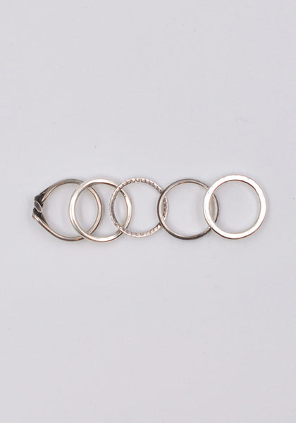 WERKSTATT MÜNCHEN M1181 SILVER 5 RING COMBI MIXED | DOSHABURI Online Shop