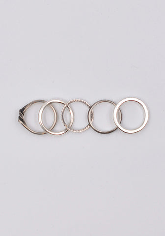 WERKSTATT MÜNCHEN M1181 SILVER 5 RING COMBI MIXED | DOSHABURI Online Shop