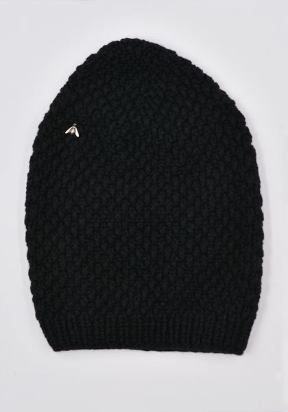 WERKSTATT MÜNCHEN M8050 KNIT BEANIE CAP MOSS BEE BLACK | DOSHABURI Online Shop