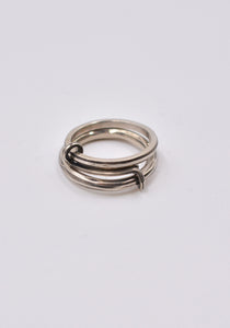 WERKSTATT MÜNCHEN M1411 SILVER CONNECTED RING LONG LINK | DOSHABURI Online Shop