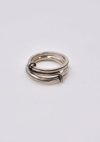 WERKSTATT MÜNCHEN M1411 SILVER CONNECTED RING LONG LINK | DOSHABURI Online Shop