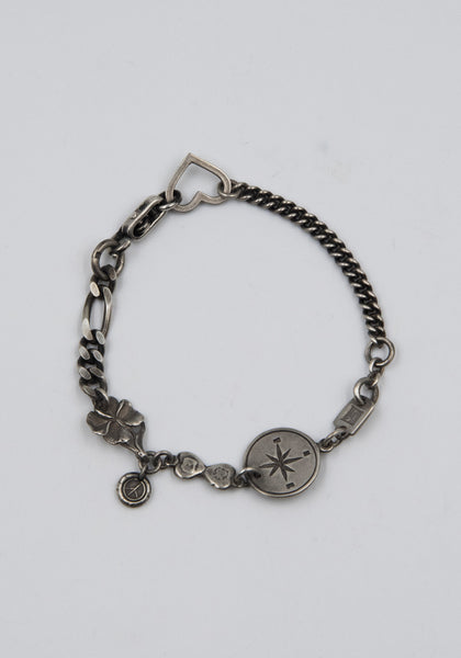 WERKSTATT MÜNCHEN M2605 FINE BRACELET WINDROSE SILVER | DOSHABURI Online Shop