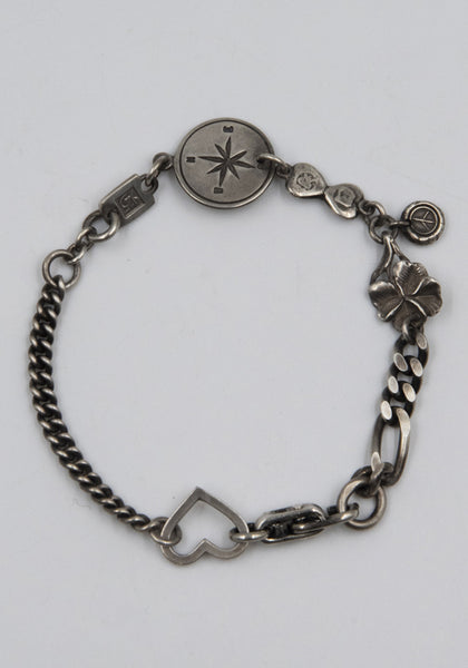 WERKSTATT MÜNCHEN M2605 FINE BRACELET WINDROSE SILVER | DOSHABURI Online Shop