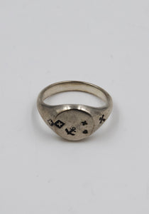 WERKSTATT MÜNCHEN M1231 SIGNET RING FAITH LOVE HOPE SILVER | DOSHABURI Online Shop