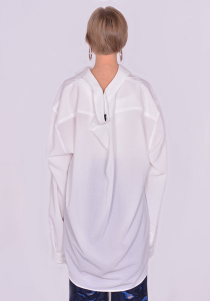 YUIKI SHIMOJI UNISEX LONG SLEEVE SHIRT WHITE CROW | DOSHABURI Online Shop