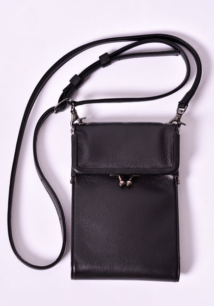YOHJI YAMAMOTO DISCORD DR-A04-790 CLASP WALLET SHOULDER (M) BLACK | DOSHABURI Online Shop