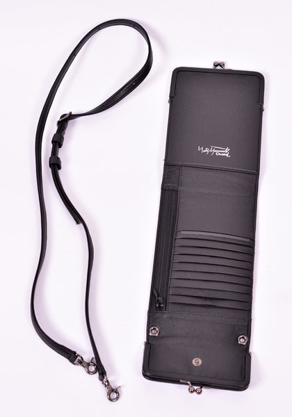YOHJI YAMAMOTO DISCORD DR-A04-790 CLASP WALLET SHOULDER (M) BLACK | DOSHABURI Online Shop