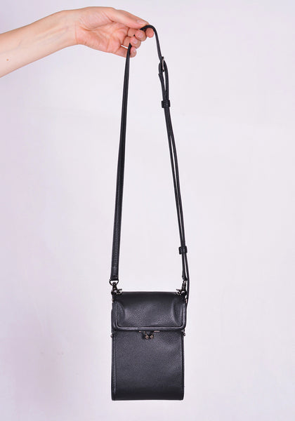 YOHJI YAMAMOTO DISCORD DR-A04-790 CLASP WALLET SHOULDER (M) BLACK | DOSHABURI Online Shop