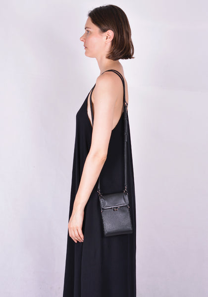 YOHJI YAMAMOTO DISCORD DR-A04-790 CLASP WALLET SHOULDER (M) BLACK | DOSHABURI Online Shop