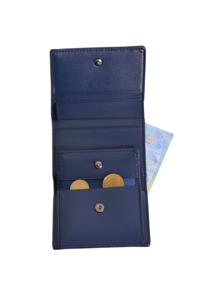 YOHJI YAMAMOTO DISCORD DN-A08-707-1 SMALL TRI-FOLDED WALLET NAVY - DOSHABURI Shop