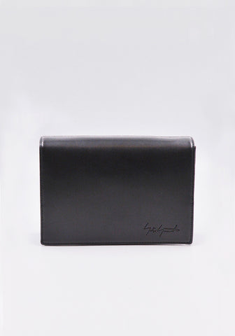 YOHJI YAMAMOTO DISCORD DX-I09-707 QUADERNA SMALL CLUTCH BLACK | DOSHABURI Online Shop