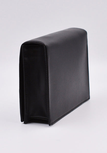 YOHJI YAMAMOTO DISCORD DX-I09-707 QUADERNA SMALL CLUTCH BLACK | DOSHABURI Online Shop