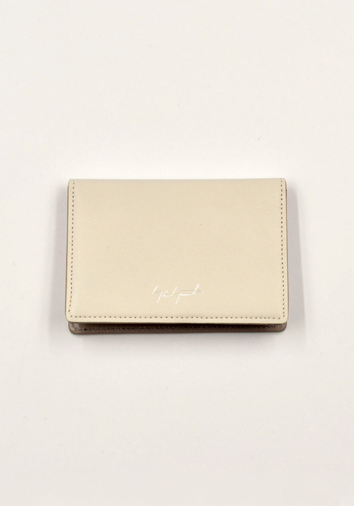 YOHJI YAMAMOTO DISCORD DD-A07-705 LEATHER CARD HOLDER LIGHT GREY | DOSHABURI Online Shop