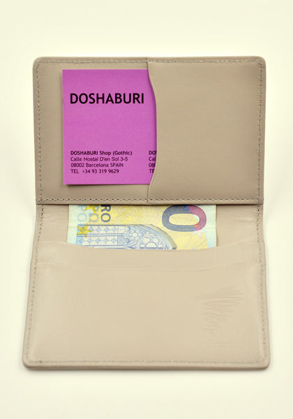 YOHJI YAMAMOTO DISCORD DD-A07-705 LEATHER CARD HOLDER LIGHT GREY | DOSHABURI Online Shop